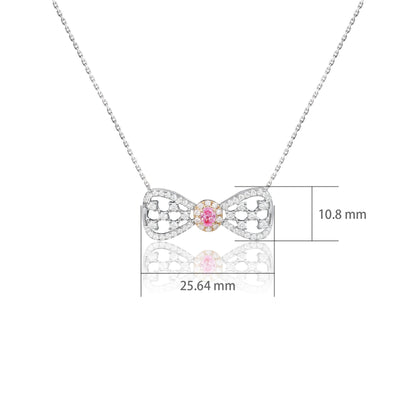 14K/18K WHITE GOLD 0.63 CTW PINK DIAMOND & DIAMOND NECKLACE