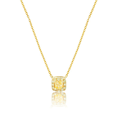 14K/18K GOLD 0.20 CTW YELLOW DIAMOND NECKLACE