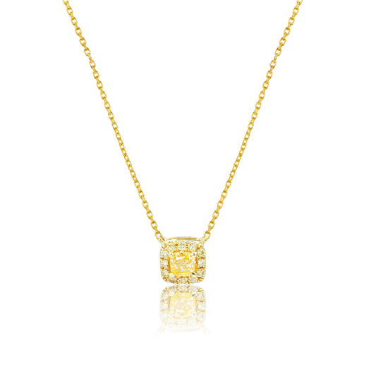 14K/18K GOLD 0.20 CTW YELLOW DIAMOND NECKLACE