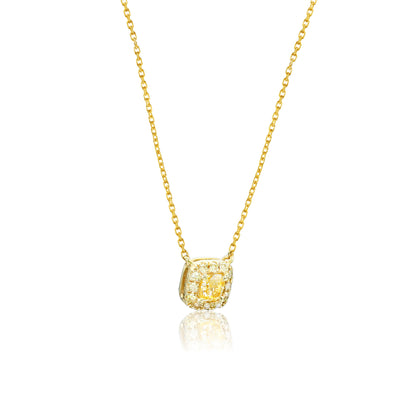 14K/18K GOLD 0.20 CTW YELLOW DIAMOND NECKLACE