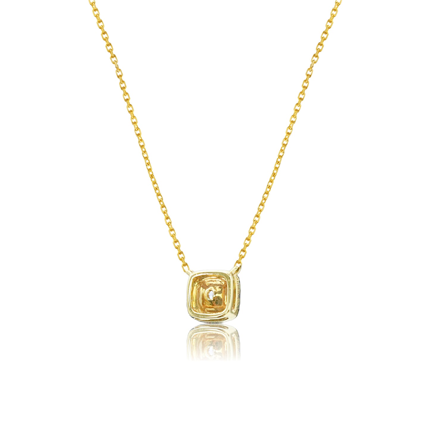 14k/18k gold 0.20 ctw yellow diamond necklace