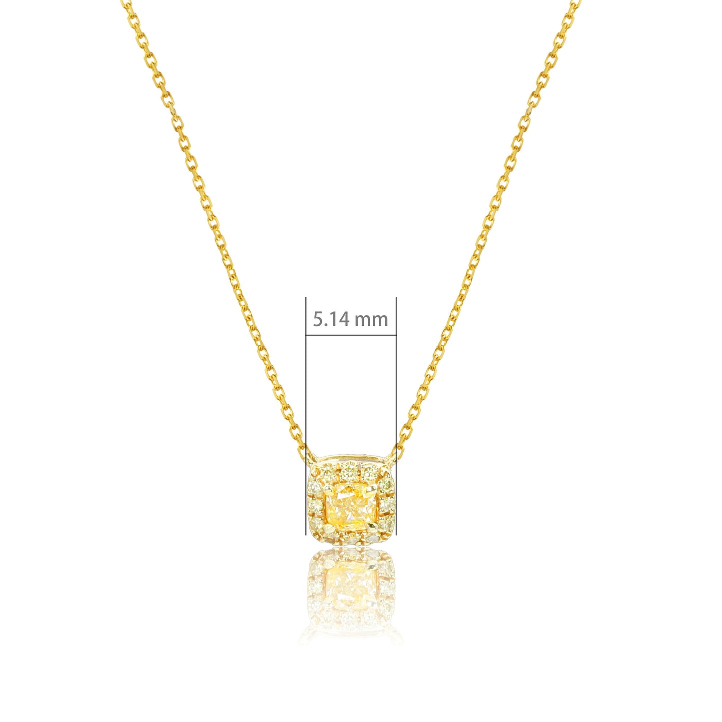 14k/18k gold 0.20 ctw yellow diamond necklace