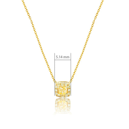 14K/18K GOLD 0.20 CTW YELLOW DIAMOND NECKLACE