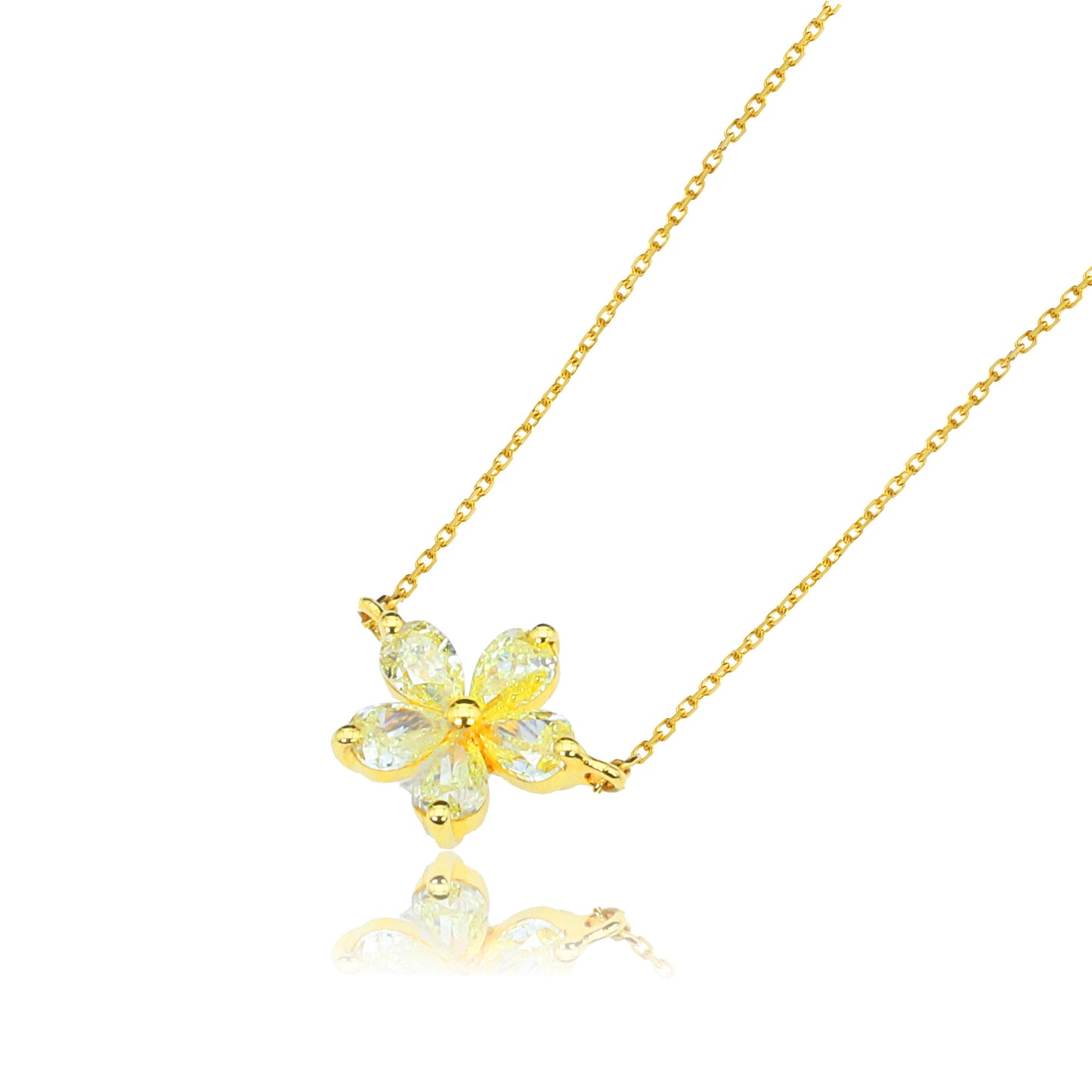 14k/18k yellow gold 0.45 ctw fancy yellow diamond necklace