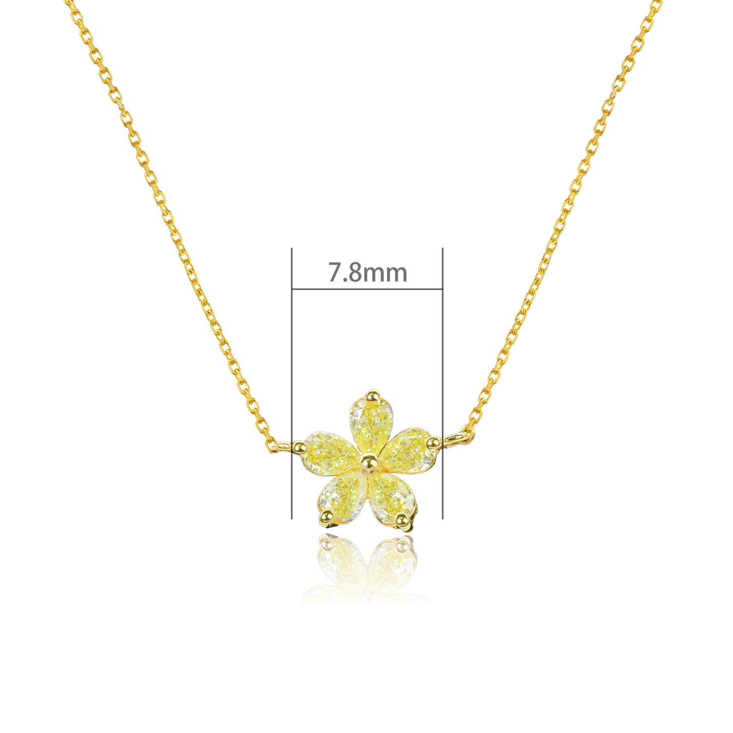 14k/18k yellow gold 0.45 ctw fancy yellow diamond necklace