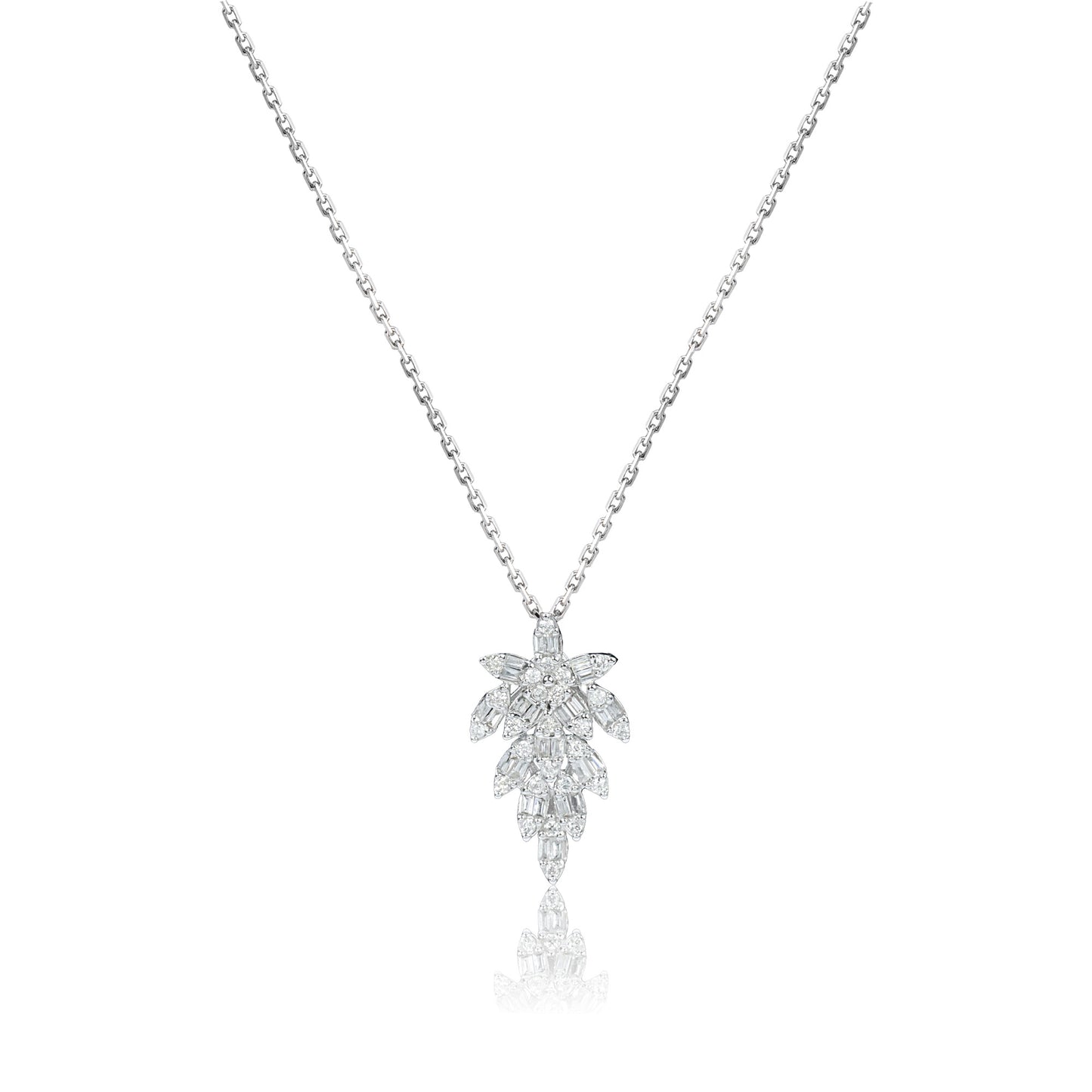 14k/18k white gold 0.21 ctw h vs diamond necklace