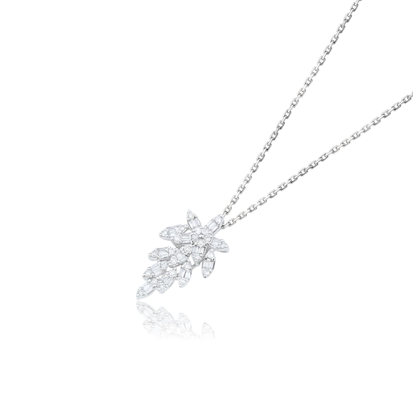 14k/18k white gold 0.21 ctw h vs diamond necklace