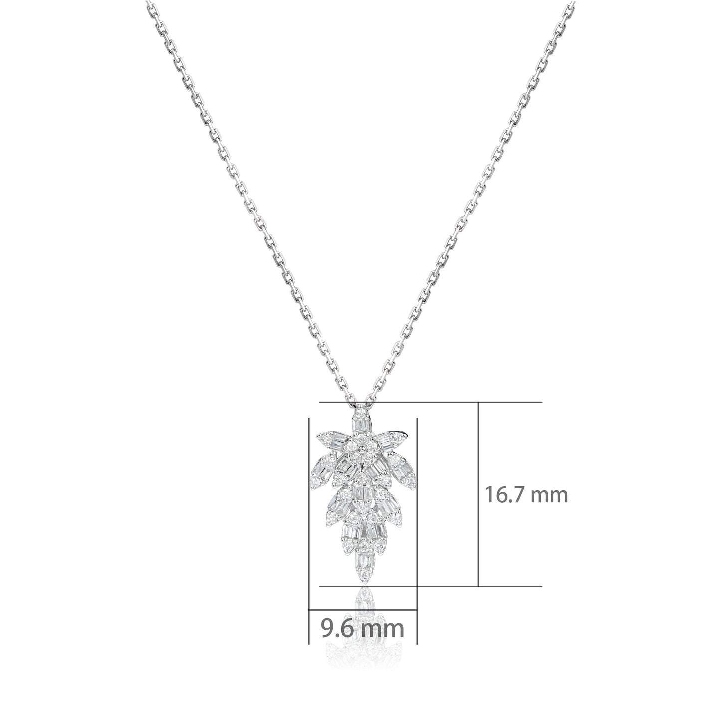 14k/18k white gold 0.21 ctw h vs diamond necklace