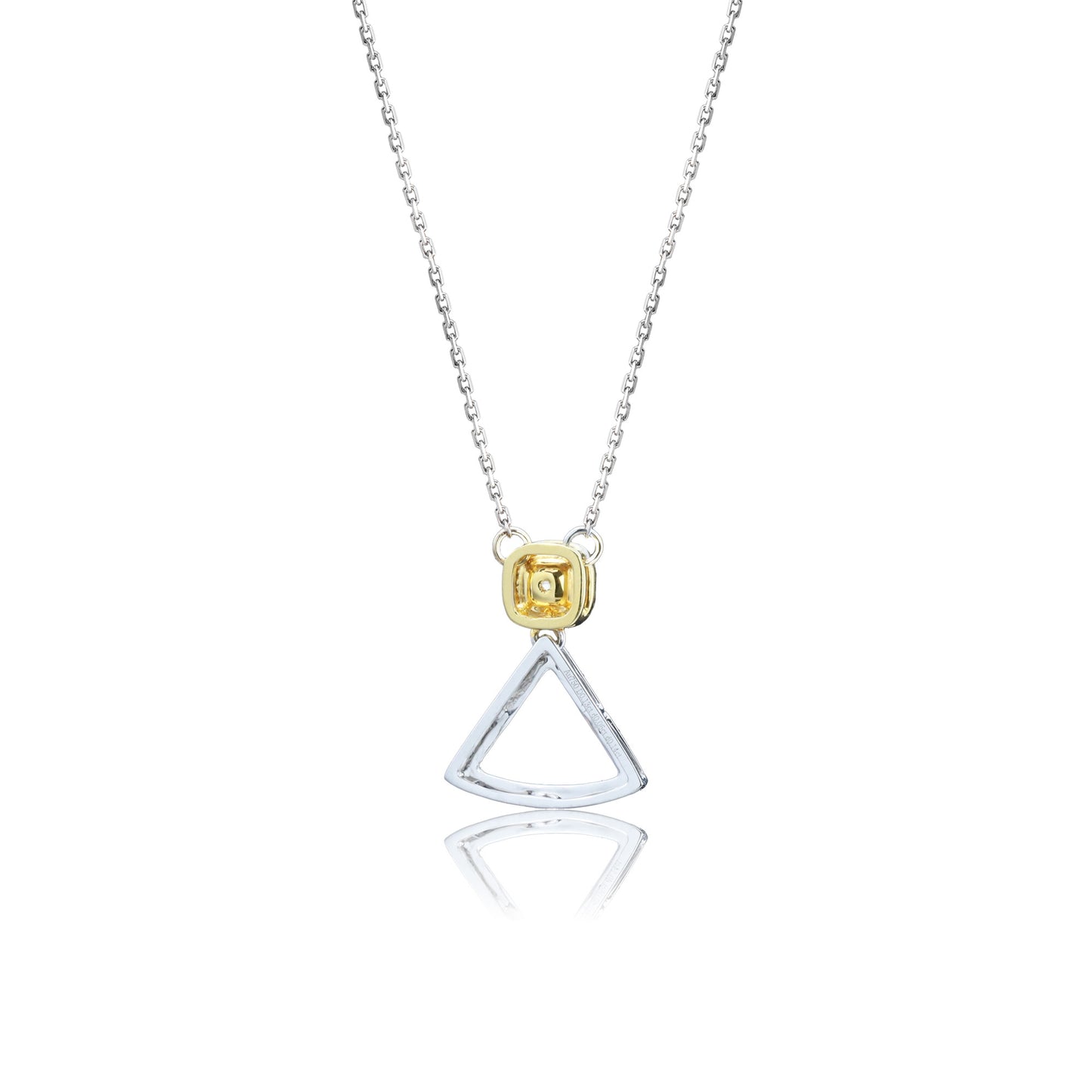 14k/18k white gold 0.33 ctw yellow diamond & diamond necklace