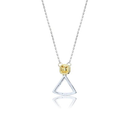 14K/18K WHITE GOLD 0.33 CTW YELLOW DIAMOND & DIAMOND NECKLACE