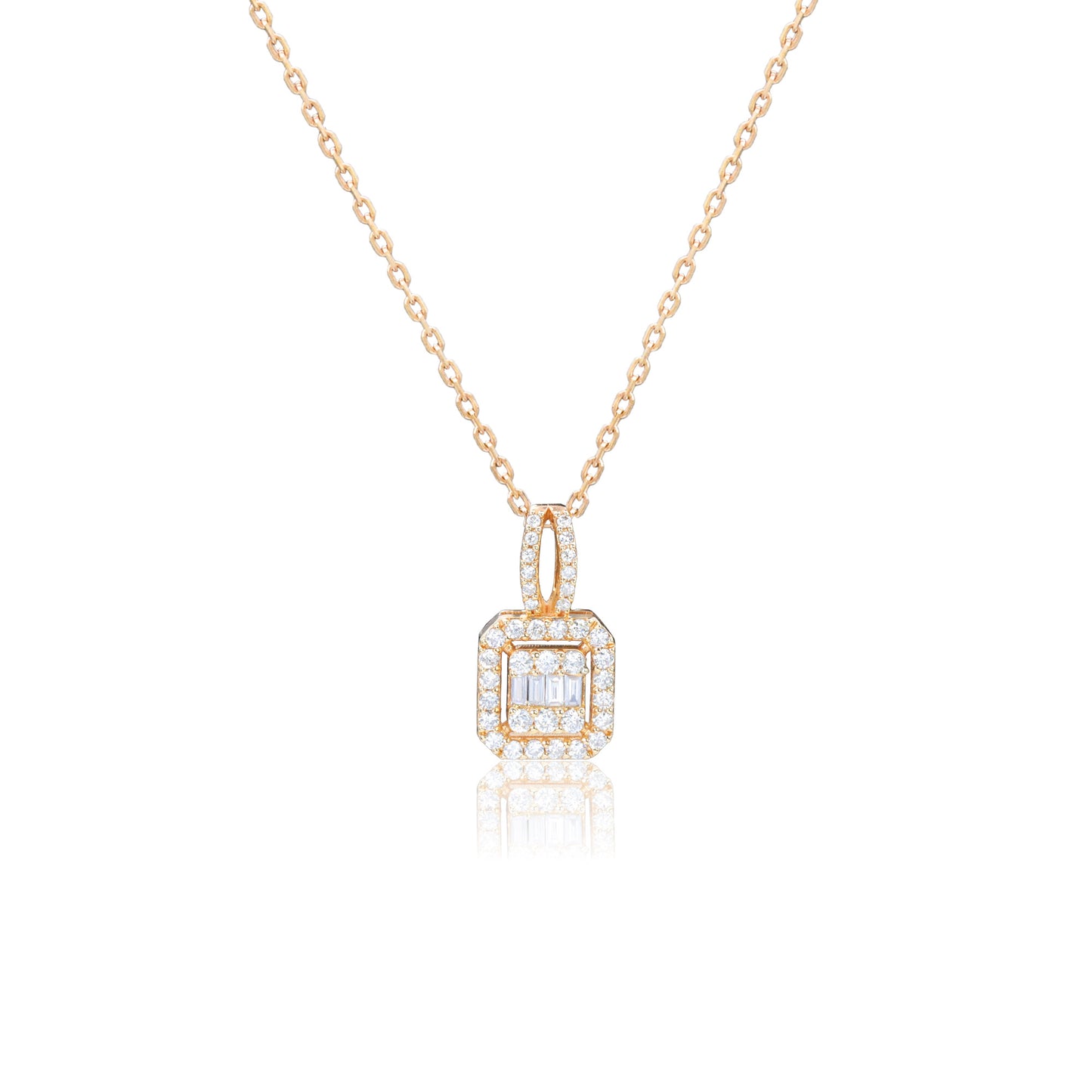 14k/18k rose gold 0.36 ctw h vs diamond necklace