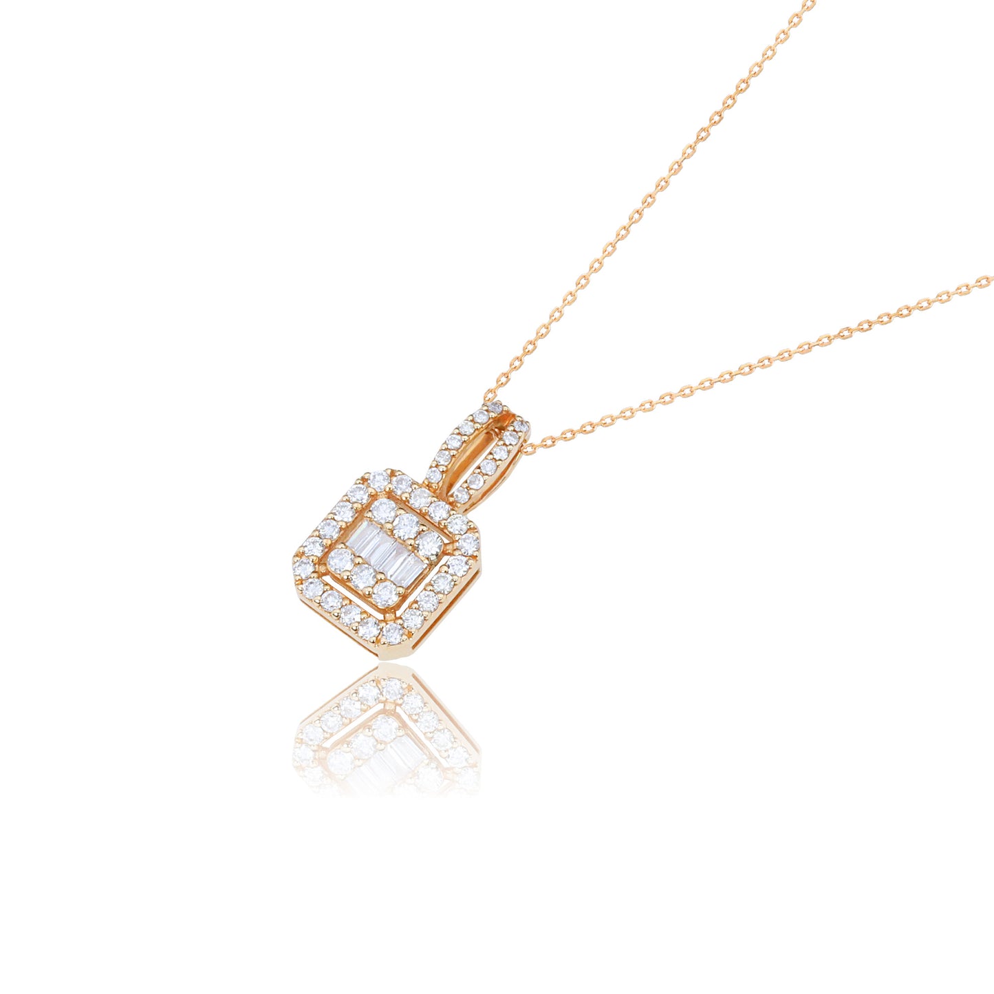 14k/18k rose gold 0.36 ctw h vs diamond necklace