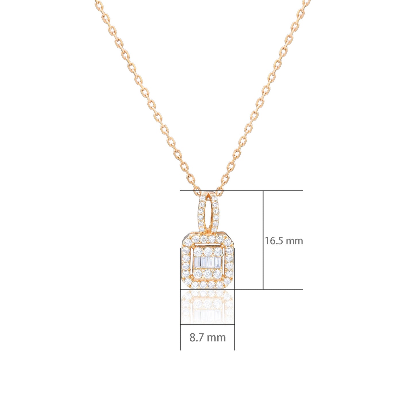 14k/18k rose gold 0.36 ctw h vs diamond necklace