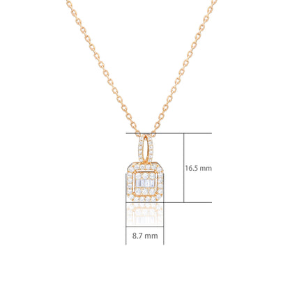 14K/18K ROSE GOLD 0.36 CTW H VS DIAMOND NECKLACE