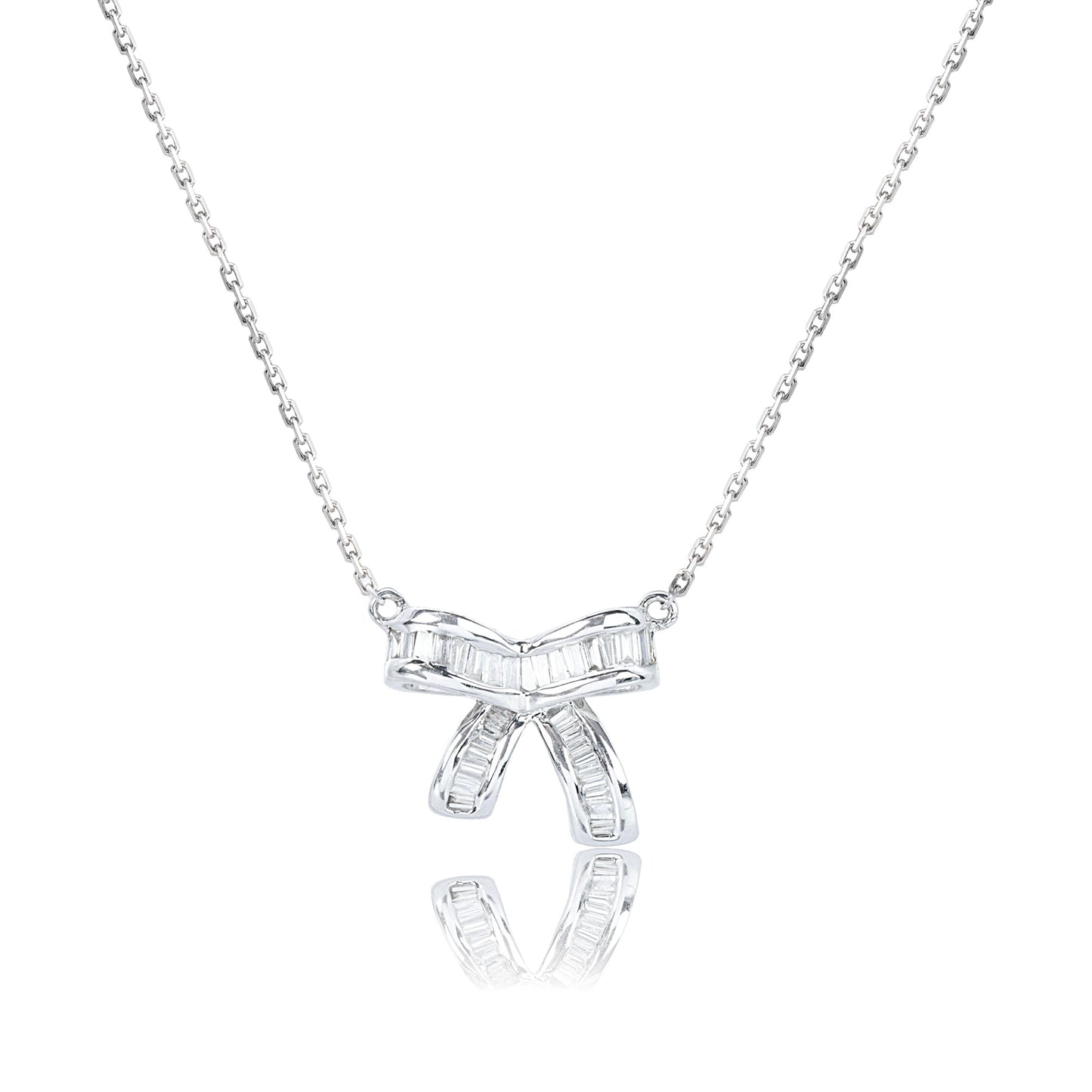 14k/18k white gold 0.14 ctw h vs diamond necklace