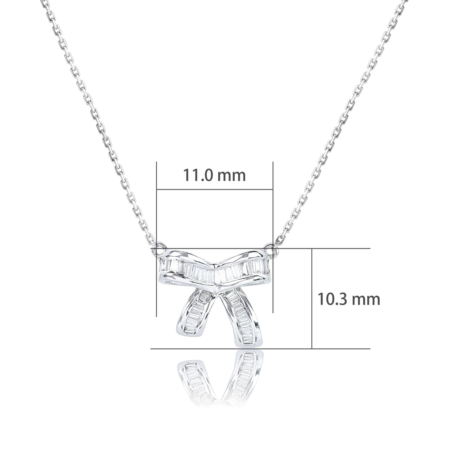 14k/18k white gold 0.14 ctw h vs diamond necklace