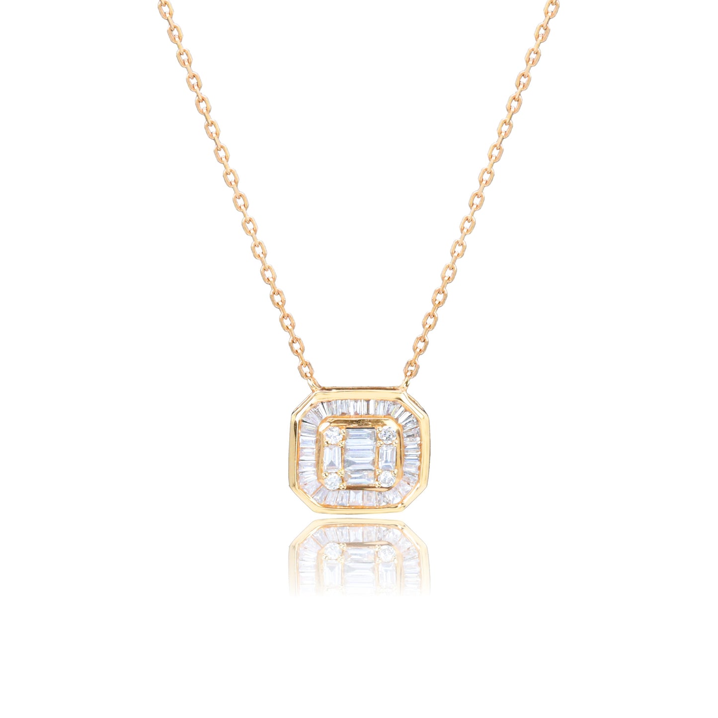 14k/18k rose gold 0.27 ctw h vs diamond & diamond necklace