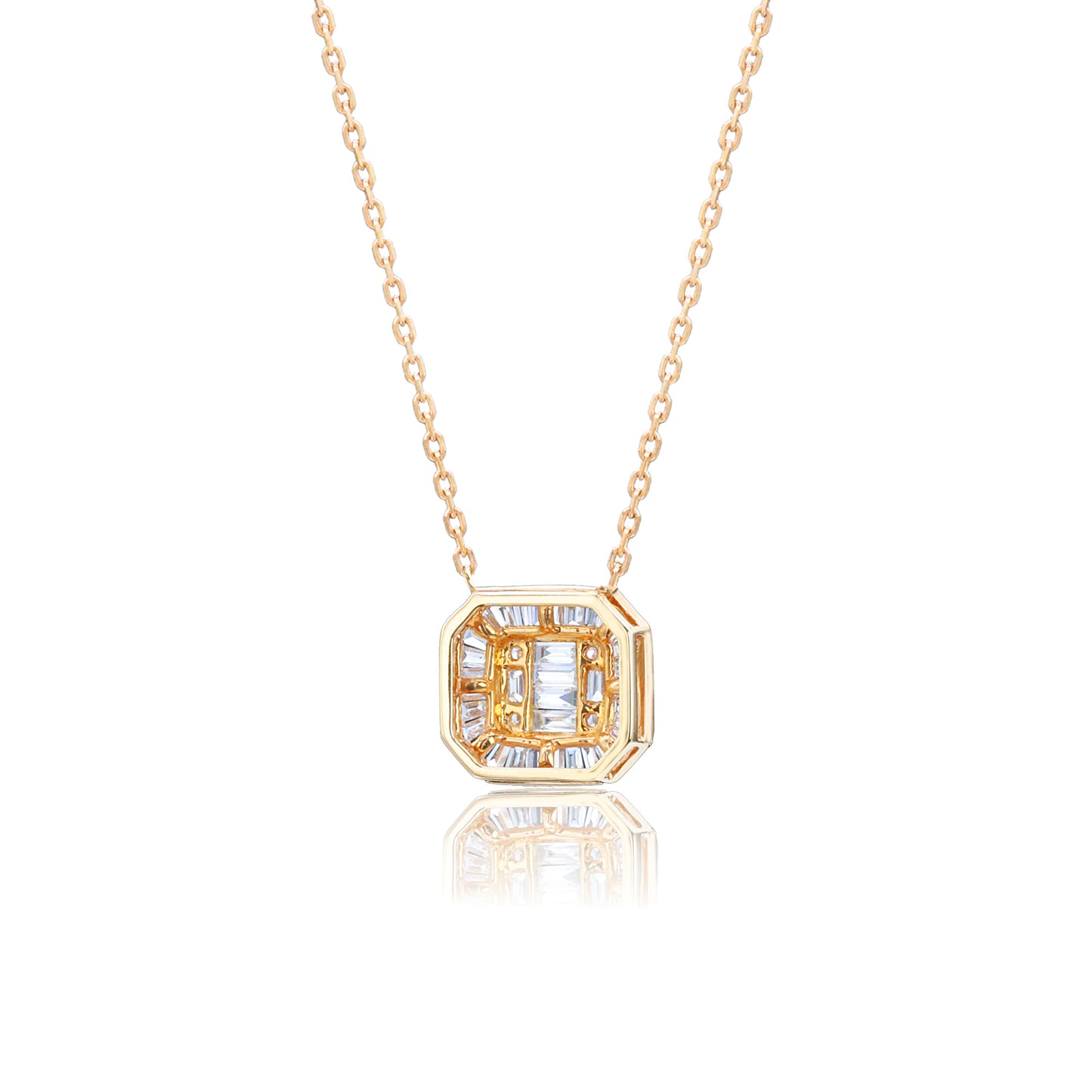 14k/18k rose gold 0.27 ctw h vs diamond & diamond necklace