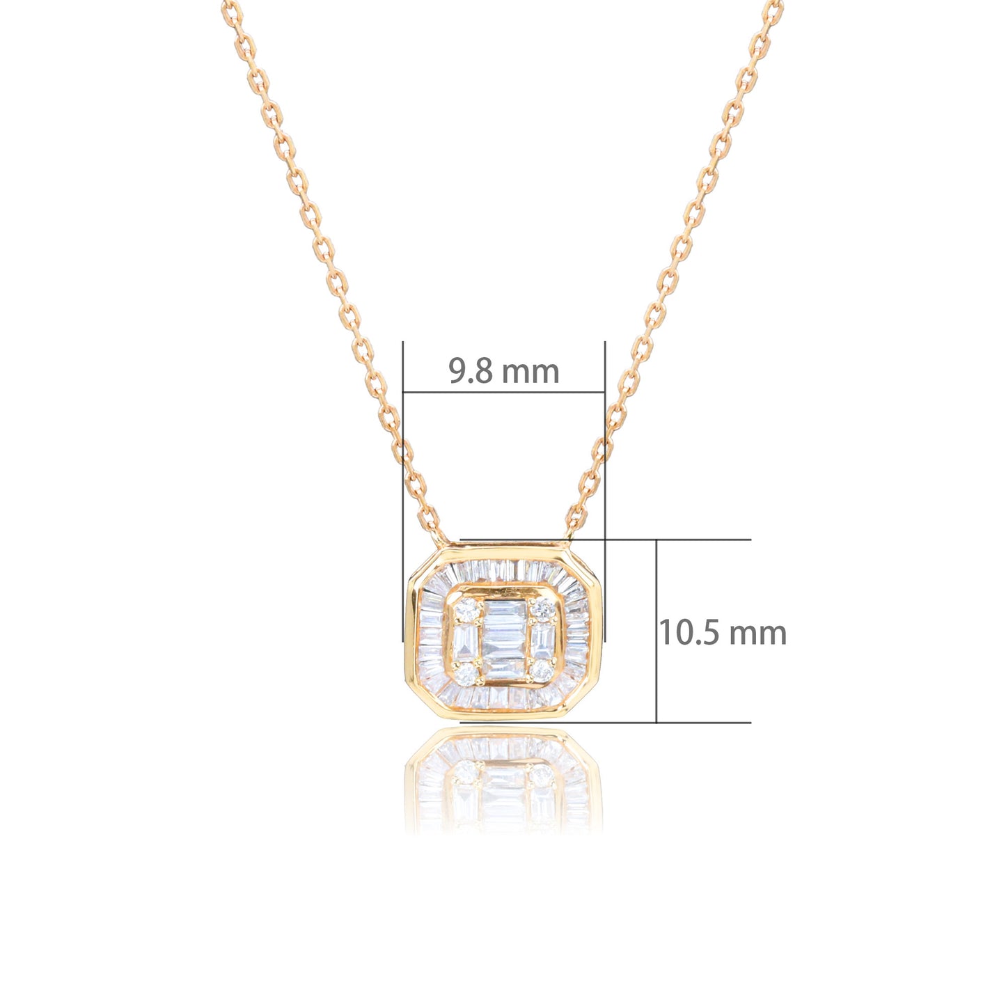 14k/18k rose gold 0.27 ctw h vs diamond & diamond necklace