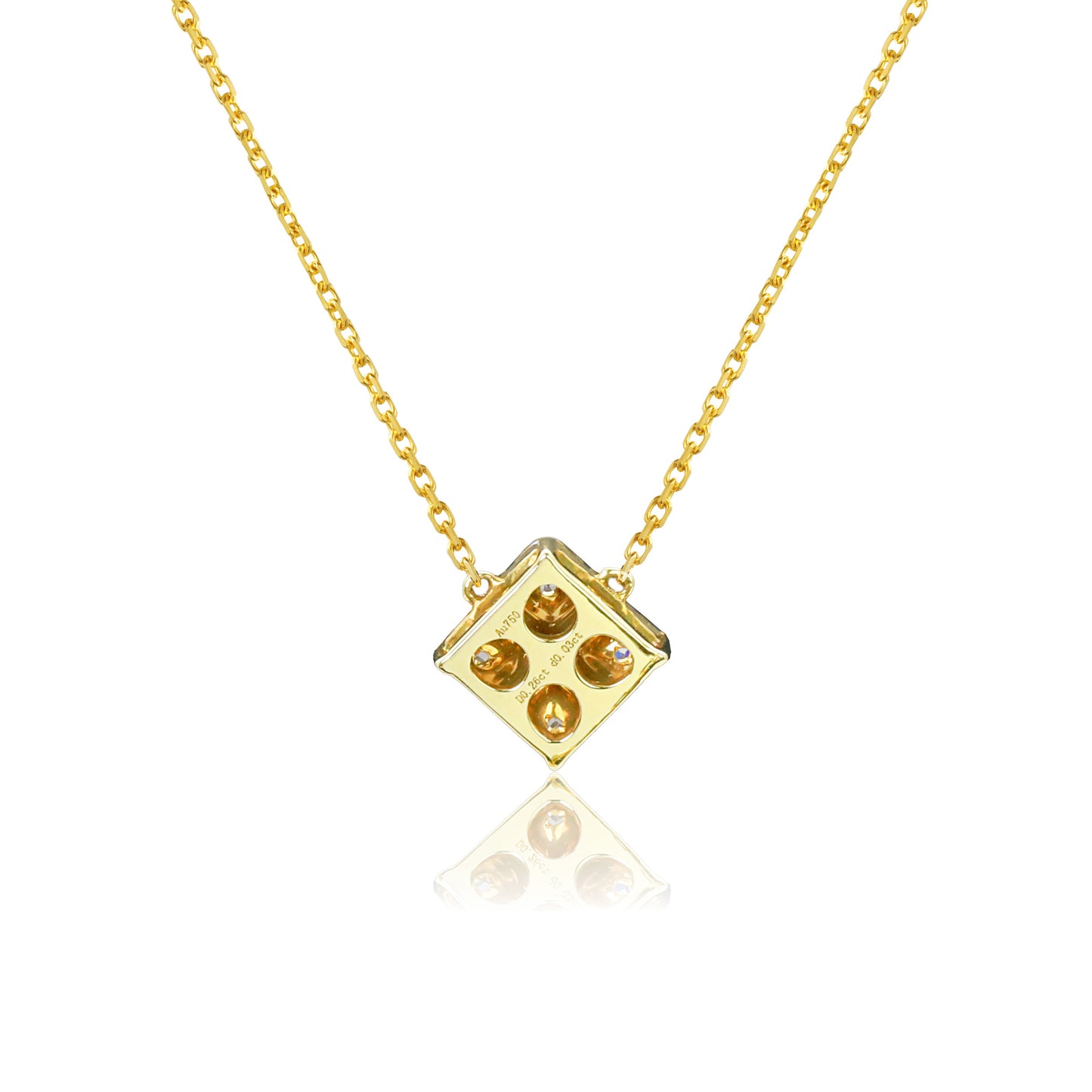 14k/18k yellow gold 0.29 ctw yellow diamond & diamond necklace