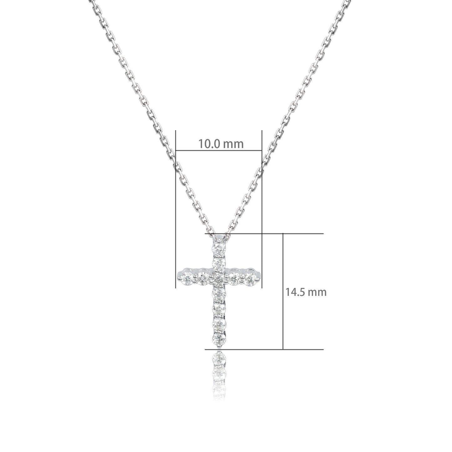 14k/18k white gold 0.22 ctw h vs diamond necklace