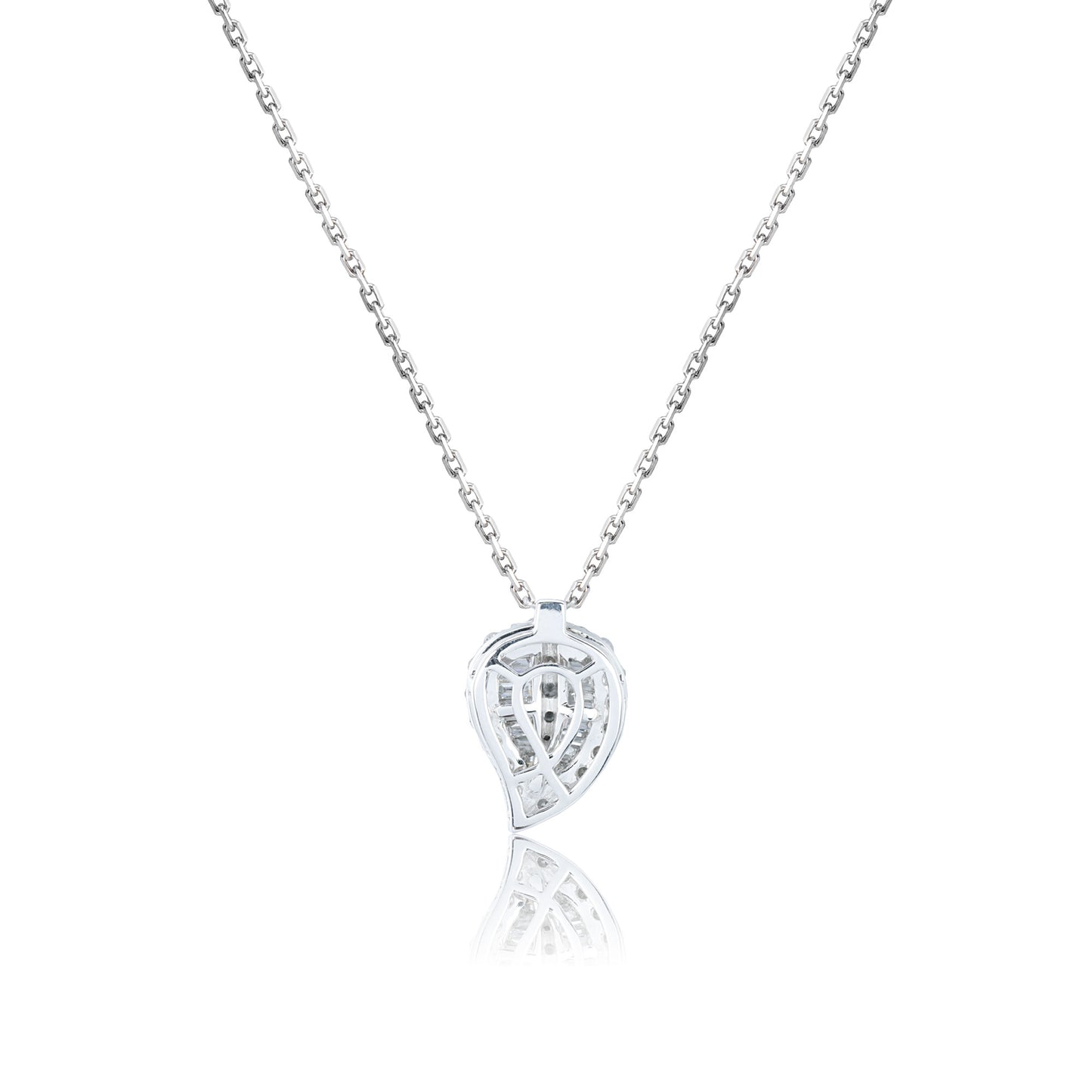 14k/18k white diamond 0.38 ctw h vs diamond necklace