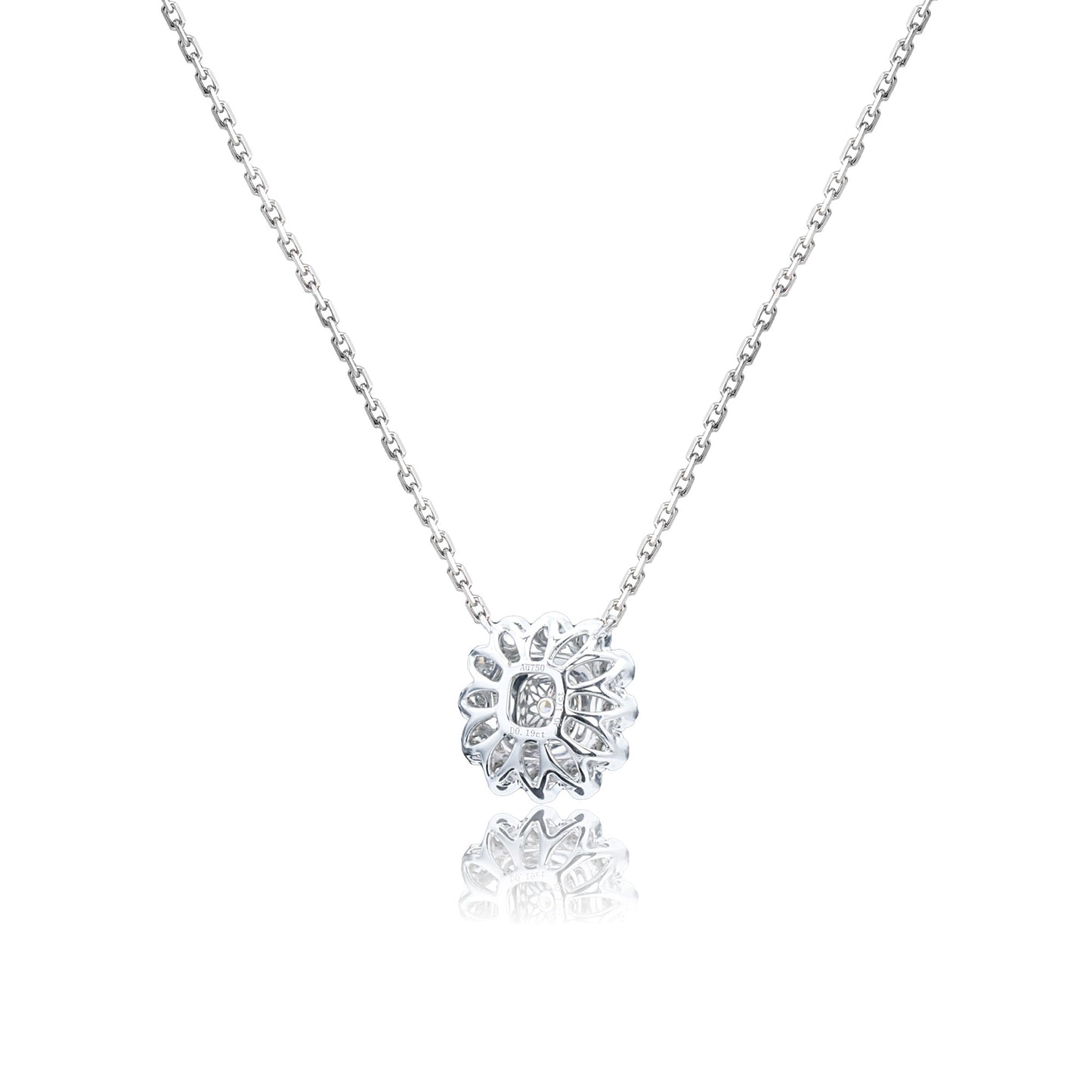 14k/18k white gold 0.36 ctw yellow diamond & diamond necklace