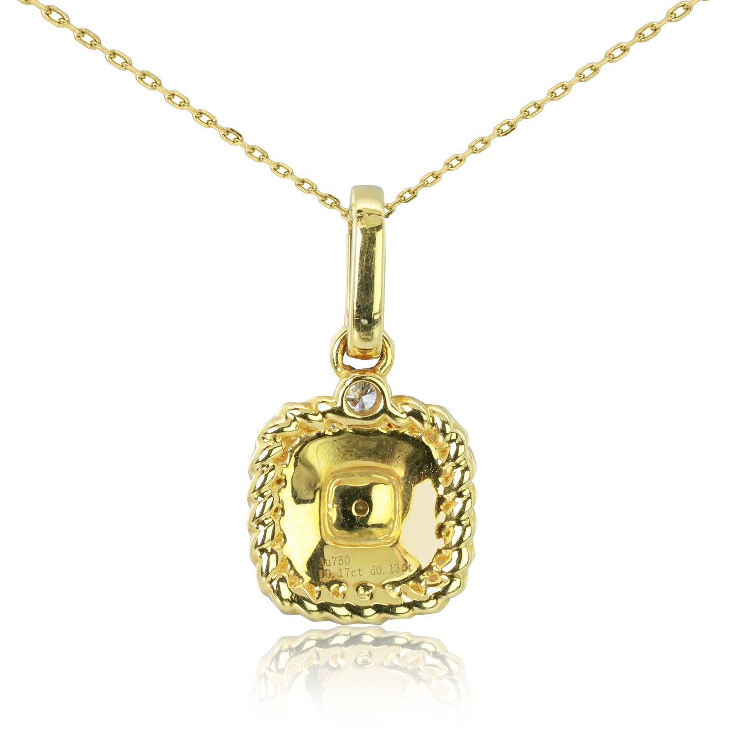 14k/18k gold 0.3 ctw fancy yellow diamond & diamond necklace