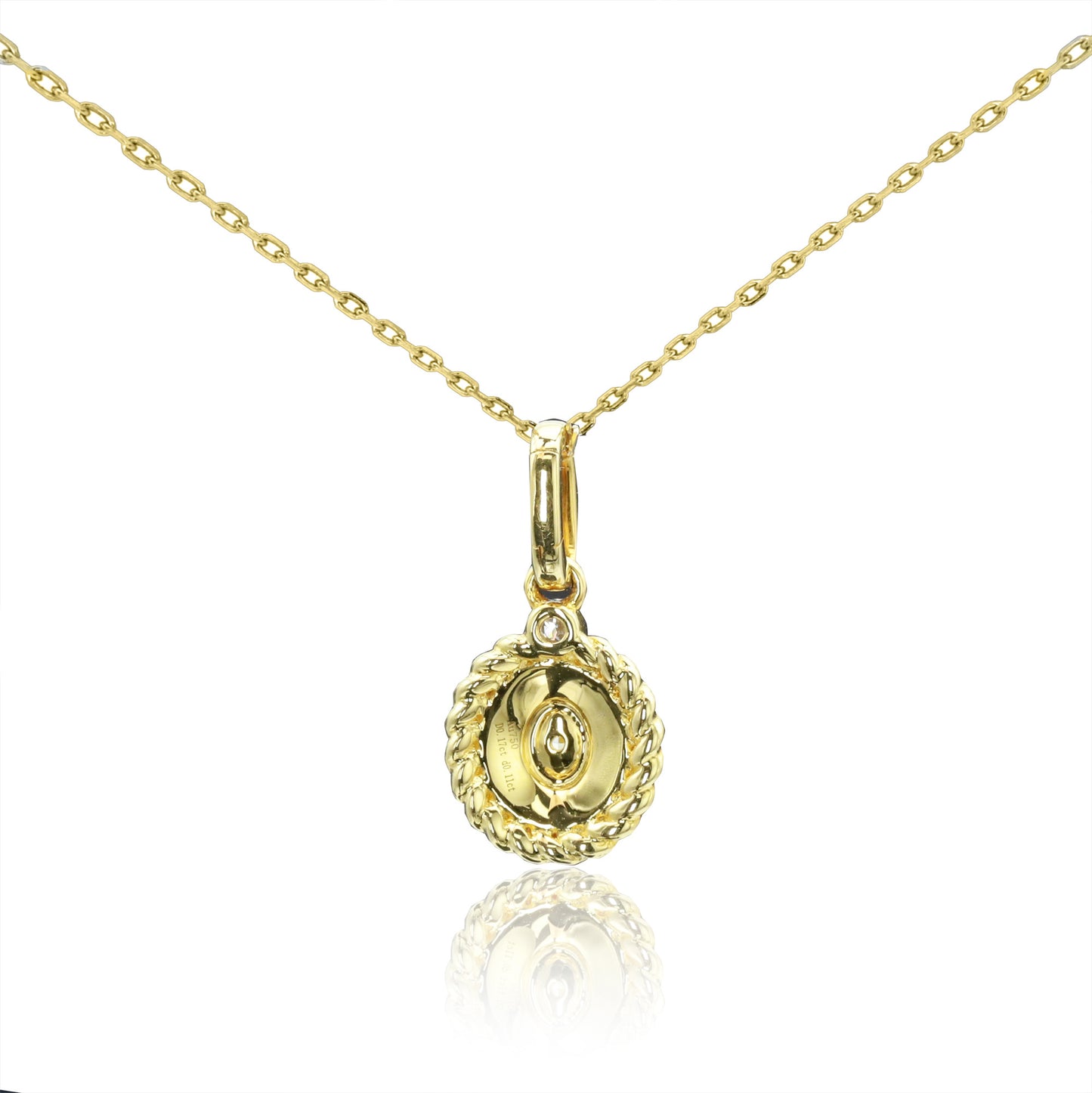 14k/18k gold 0.28 ctw yellow diamond & diamond necklace