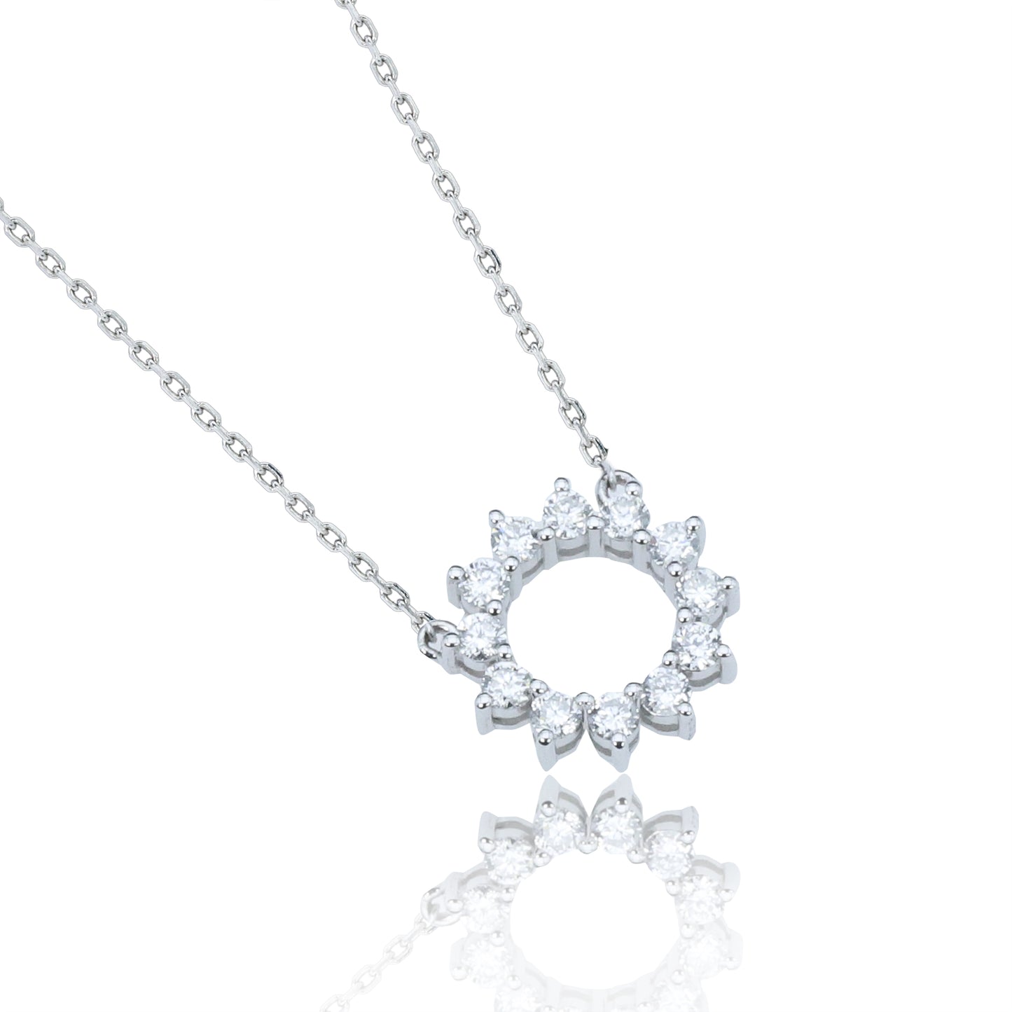 14k/18k white gold 0.23 ctw vs h diamond pendant necklace