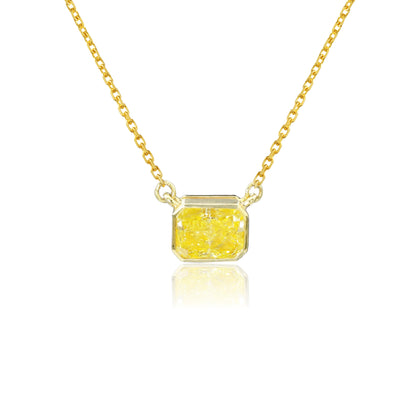 14K/18K GOLD 0.73 CTW YELLOW DIAMOND NECKLACE