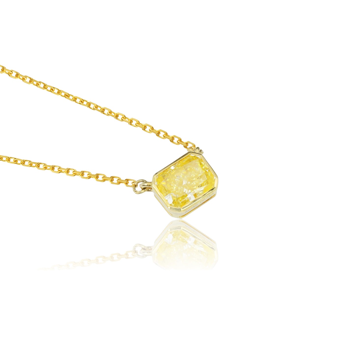 14k/18k gold 0.73 ctw yellow diamond necklace