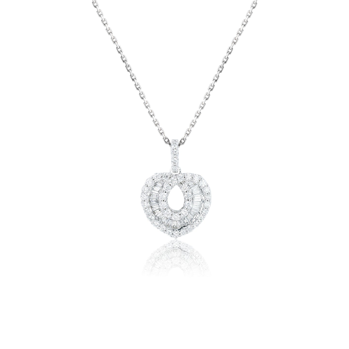 14k/18k white gold 0.36 ctw h vs diamond necklace