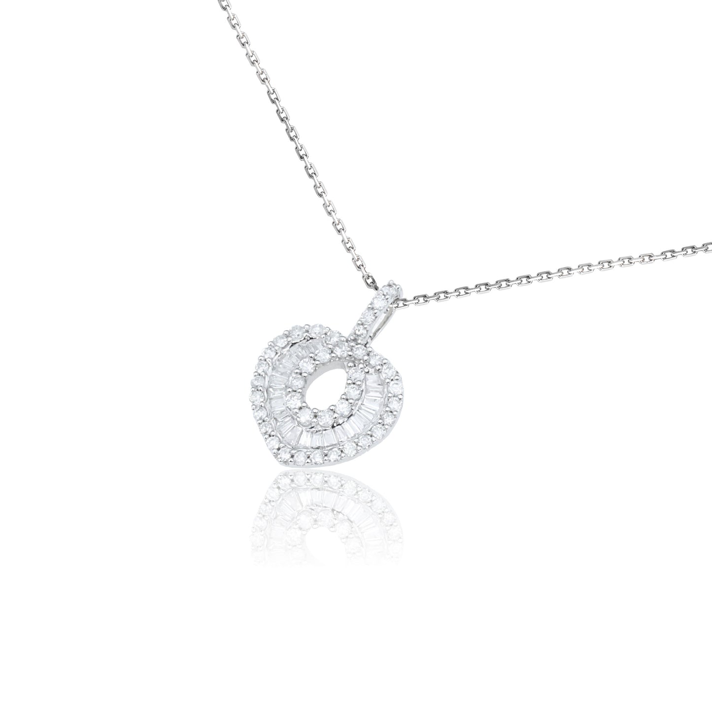 14k/18k white gold 0.36 ctw h vs diamond necklace