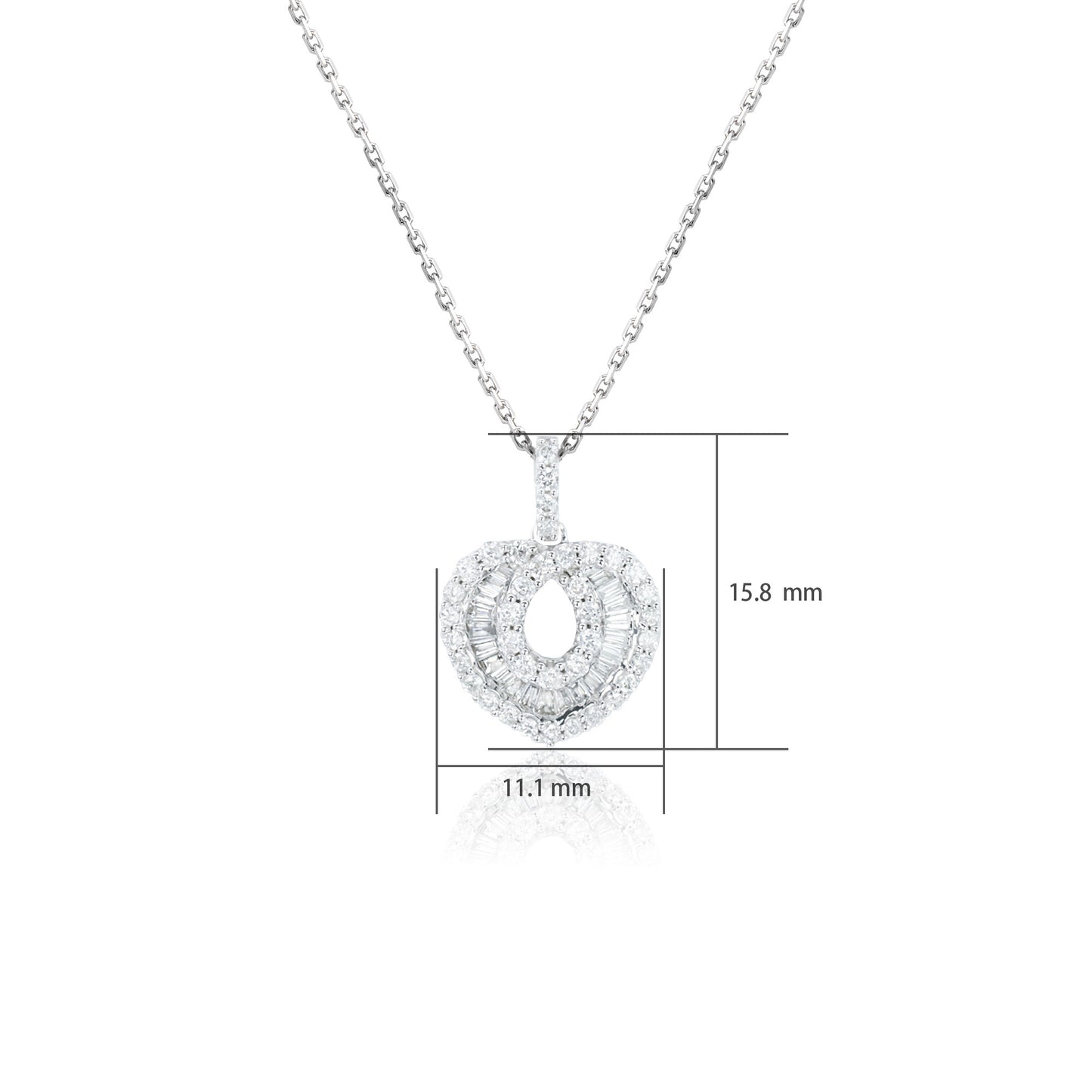 14k/18k white gold 0.36 ctw h vs diamond necklace