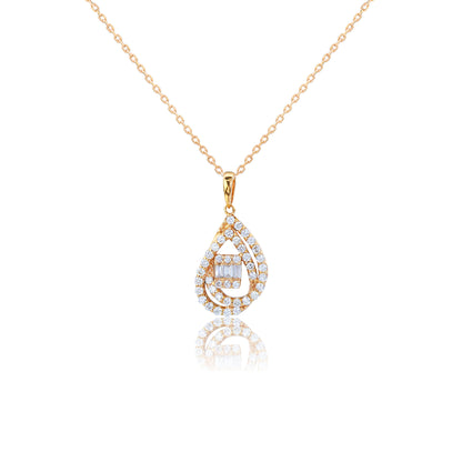 14K ROSE GOLD 0.41 CTW H VS DIAMOND NECKLACE