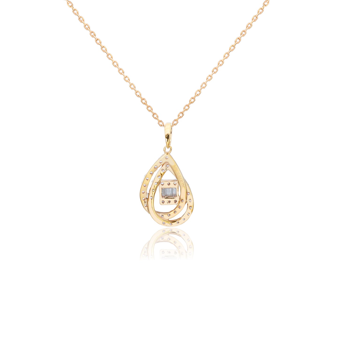 14k rose gold 0.41 ctw h vs diamond necklace