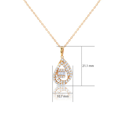 14K ROSE GOLD 0.41 CTW H VS DIAMOND NECKLACE