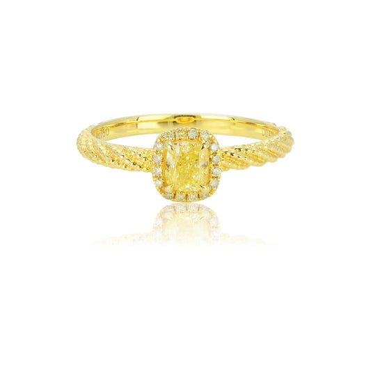 14K/18K YELLOW GOLD 0.45 CTW FANCY YELLOW DIAMOND RING