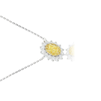 14K/18K 0.29 CTW FANCY YELLOW DIAMOND & DIAMOND NECKLACE