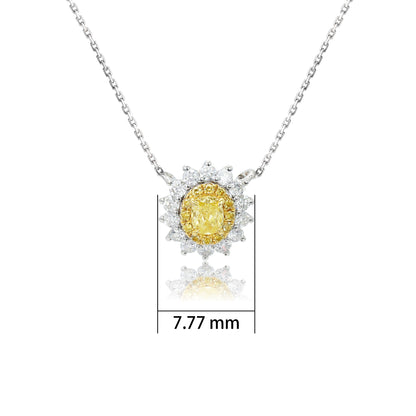 14K/18K 0.29 CTW FANCY YELLOW DIAMOND & DIAMOND NECKLACE