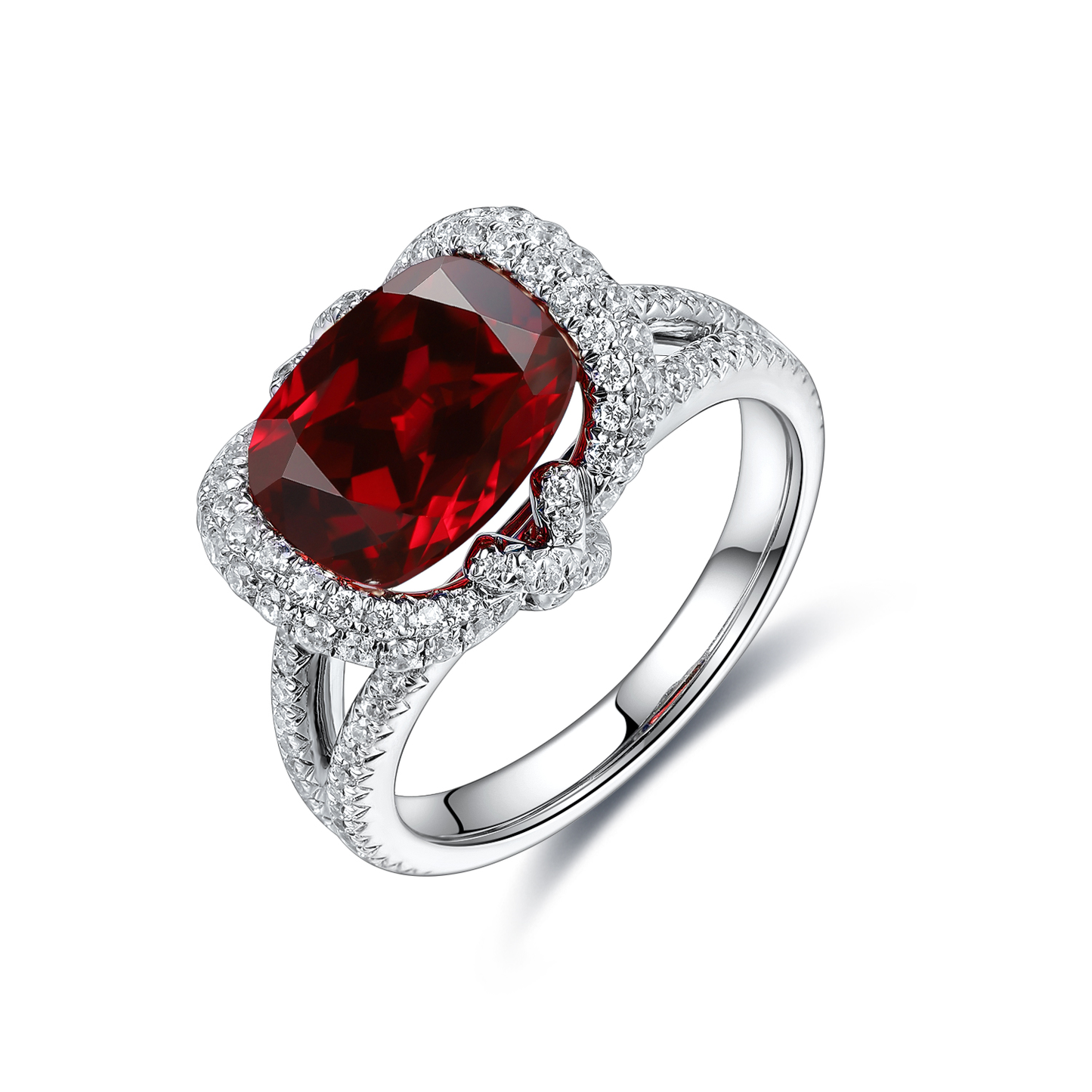 s925 sterling silver lab emerald/sapphire/ruby/paraiba & cz diamond ring