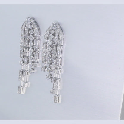 9K/14K/18K WHITE GOLD 1.08 CTW LAB GROWN H-VS DIAMOND EARRINGS