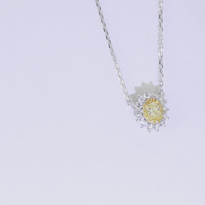 14K/18K 0.29 CTW FANCY YELLOW DIAMOND & DIAMOND NECKLACE