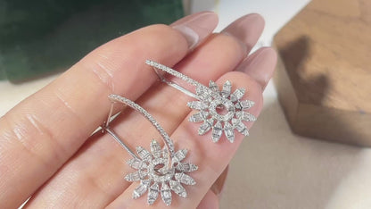 14K/18K WHITE GOLD NATURAL 0.86CTW H-VS DIAMOND EARRINGS